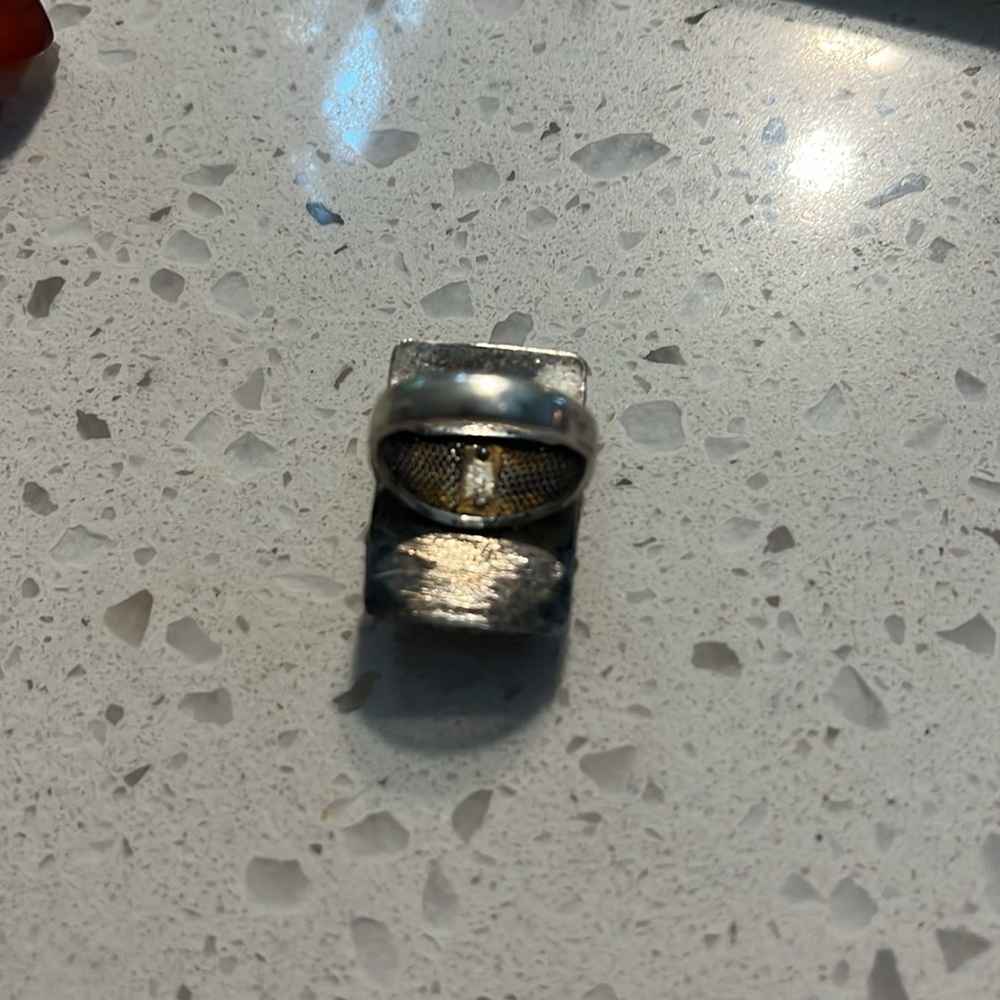 Amber Silver Ring - image 3